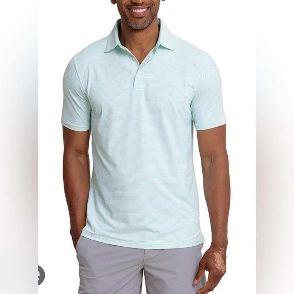 Men's Short-Sleeve Polo in Light Mint